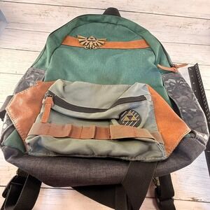 The Legend of Zelda Breath of the Wild Green Canvas Backpack Hylian Crest Link